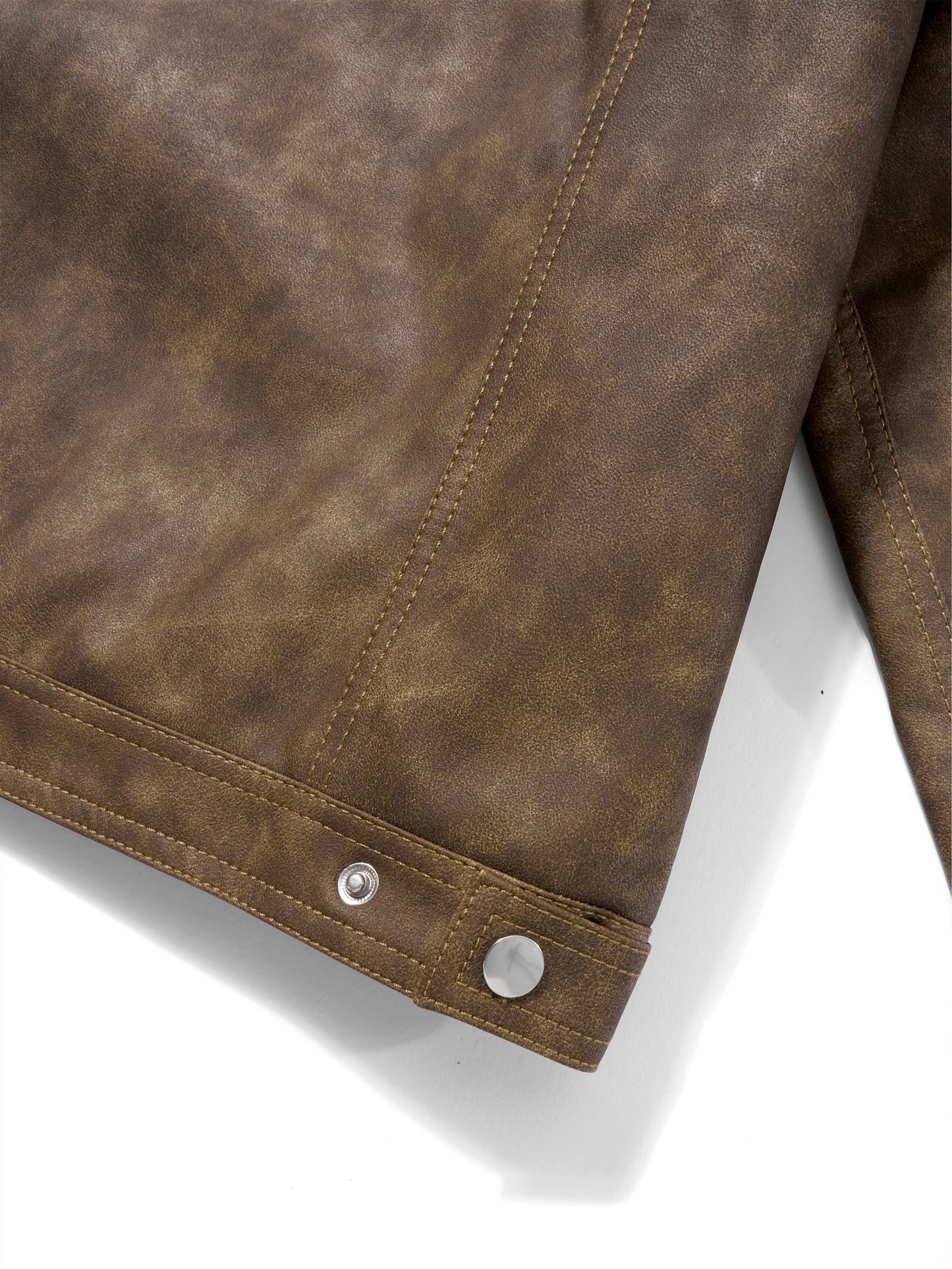 HADES BROWN WAX BIKER JACKET
