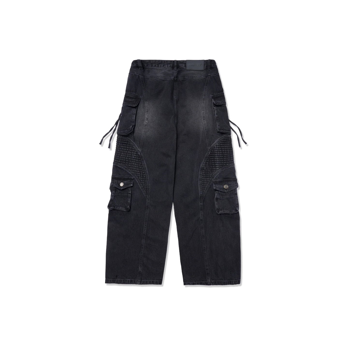 HADES WASH BAGGY DENIM TROUSERS - BLACK
